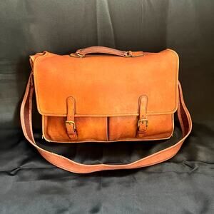 Vintage Coach USA Leather Briefcase Bag 0259-923 Brown Glove-Tanned Cowhide
